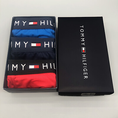 Tommy Hilfiger Mens Boxers Trunks 3 Pack Several Colours Classic CK Fit With box GBP 11.99