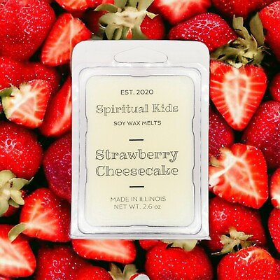 #ad Strawberry Cheesecake Soy Wax Melts 2.6oz Poured with Fragrant Essential Oils $5.25