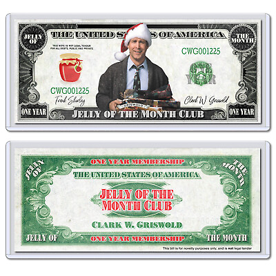 #ad Clark Griswold Christmas Vacation Dollar Bill Jelly of the Month Gag Gift $5.44