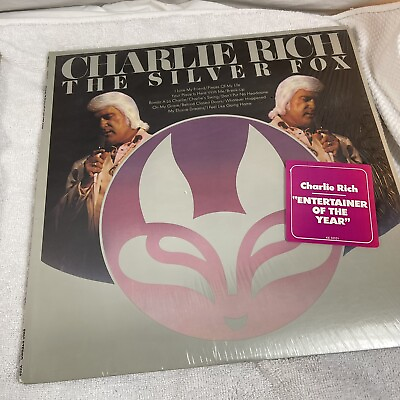 #ad 1974 CHARLIE RICH Vinyl Record THE SILVER FOX Album W Shrink Wrap amp; Sticker $10.00