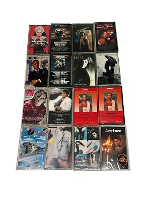#ad VTG 80s 90s Cassette Tape Lot of 16 Madonna Whitney BabyFace Michael Jackson $30.00