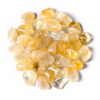 #ad 1 4 lb Tumbled Citrine Quartz Gemstone Crystals 28 45 Stones Gem Rock Specimens $11.99