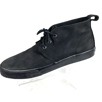 #ad Polo By Ralph Lauren Calder Men’s Fashion Sneakers Black Leather Size 10.5D $59.83