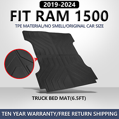 Bed Mats Truck Mat Cargo Liners Fit 19 2024 Dodge Ram 1500 All Weather Anti Slip $104.54