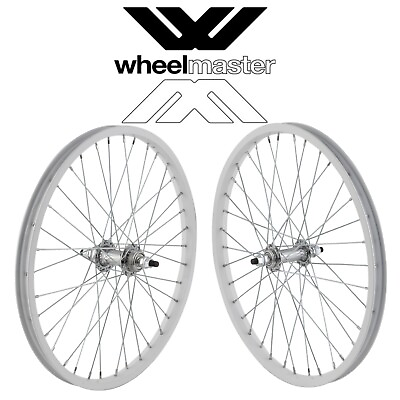 #ad Wheel Master 20quot; Alloy BMX Bike Wheelset Front amp; Rear ISO 406 White Silver $44.90