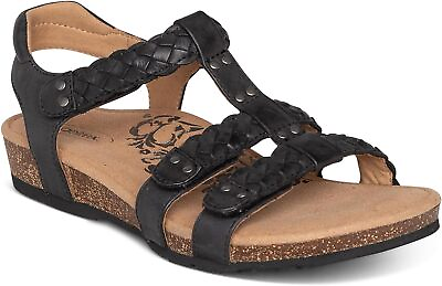 Aetrex Women#x27;s Reese Leather Gladiator Sandals few remaining SAVE $$$ $66.59
