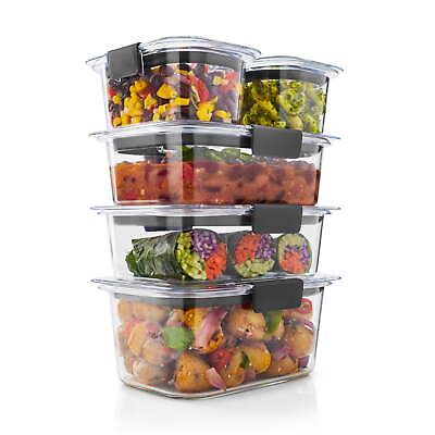 #ad Rubbermaid Brilliance® 10 Piece Set Clear and Airtight Food Storage Containers $20.67
