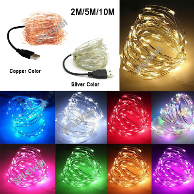 LED String Fairy Lights Copper Wire USB Powered Waterproof 20 50 100 LED $13.49