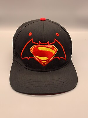 Batman vs Superman Hat Cap Snap Back Black Red Dawn of Justice DC Comics Adult $9.09