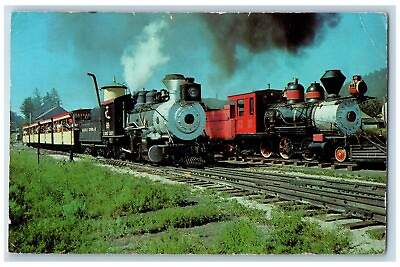 Hill City South Dakota Postcard Train Locomotive Veteran Steamers 1967 Vintage $9.95