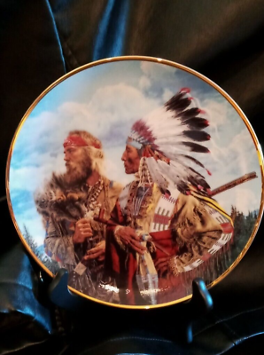#ad American Indian quot;In the Beginning...Friendsquot; BORDERED IN 24 K Plate #Y9313 $34.89