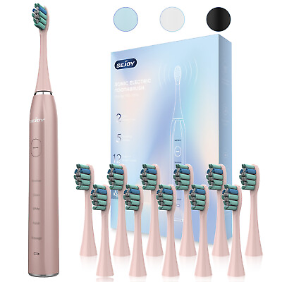 #ad Sonic Electric Toothbrush USB Rechargeable Power Toothbrush with 12 Brush Heads $15.49