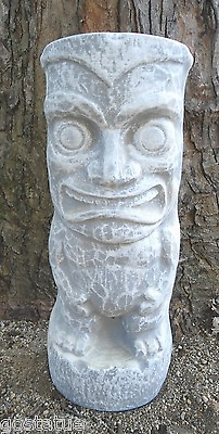 #ad Smiling tiki statue mold 1 8th quot; poly plastic mold concrete mould 17quot; x 7quot; x 4quot; $89.95