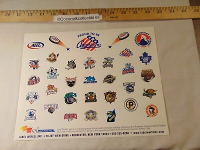 #ad Vintage 2001 2004 ? Rochester Americans Amerks Sticker Sheet Logos All AHL Teams $17.99