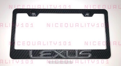 #ad 3D Lexus Carbon On Carbon Fiber Style Finished License Plate Frame Rust Free $38.99