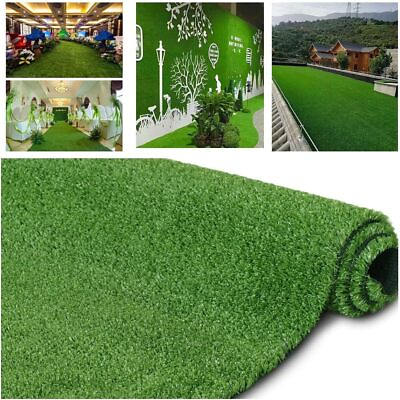 Artificial Fake Synthetic Grass Rug Garden Landscape Lawn Carpet Mat Customized $32.99