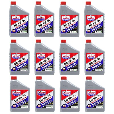 #ad #ad Lucas Oil High Mileage Synthetic SAE 5W 30 Motor Oil 1 Quart Bottles Set of 12 $109.23