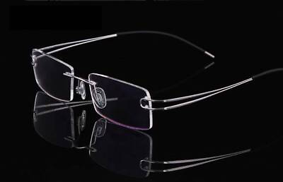 #ad Titanium Eyeglass Frames Rimless Spectacles Hingeless Rx able Flexible A292 F $35.99