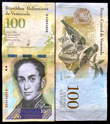 #ad VENEZUELA 100000 Bolivar 2017 Circulated Fine World Paper Money Circulated $0.99