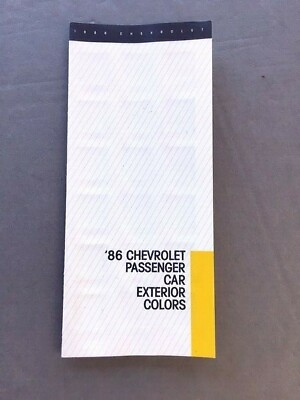 #ad 1986 Chevrolet Paint Color Brochure Guide Monte Carlo Camaro Caprice Cavalier $12.76