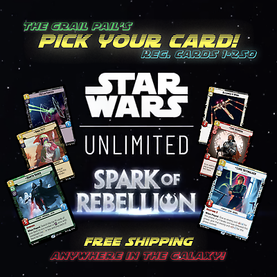 #ad Star Wars Unlimited Spark of the Rebellion SOR Pick Your Card Free Ship $7.49