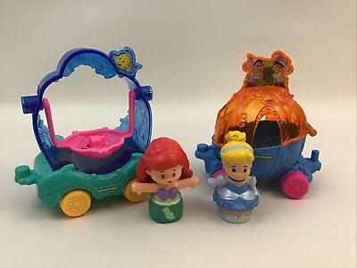 #ad Fisher Price Little People Disney Princess Parade Cinderella amp; Ariel Floats 2017 $32.95
