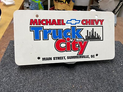 Dealership License Plate Michael Chevrolet Truck City Summerville SC Plastic $17.25