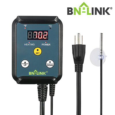 #ad BN LINK Digital Temperature Controller Thermostat Outlet For Heat Mat Seed 110V $18.99
