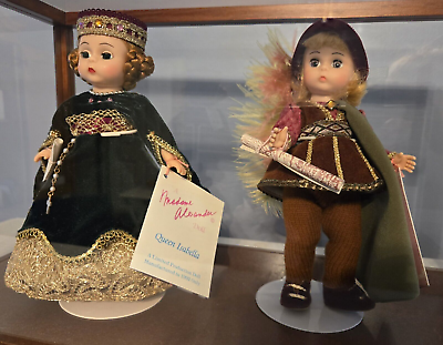 Madame Alexander 8quot; Dolls Queen Isabella and Christopher Columbus w BOX SEE DESC $110.00