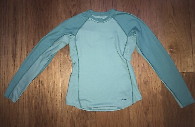 #ad Patagonia Capilene Womens Base layer Blue Long Sleeve T Shirt USA Sz XS $23.99