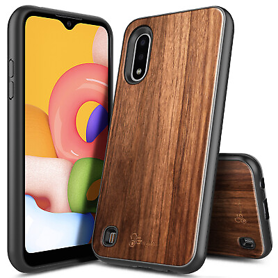 #ad For Samsung Galaxy A01 Wood Case Ultra Slim Shockproof Bumper Phone Cover $11.98