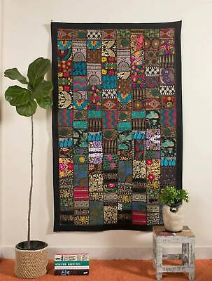 #ad Handmade Vintage Patchwork Tapestry Wall Decor 40x60quot; Wall Hanging Boho Rug $79.99