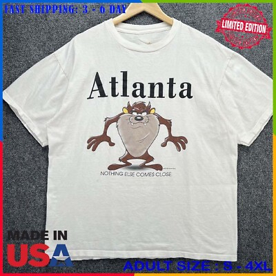 #ad Vintage Taz T Shirt Full S 2XL 90s Looney Tunes Atlanta Tasmanian Devil Cartoon $6.96