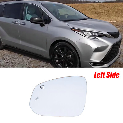 #ad Left For Toyota Sienna 2021 2022 Driver Side Heated Rearview Door Mirror Glass $40.41