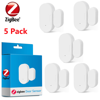 5pcs Zigbee Window Door Sensors Smart Contact Sensors for App Home Automation $23.98