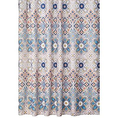 mDesign Decorative Medallion Print Easy Care Fabric Shower Curtain with $19.99