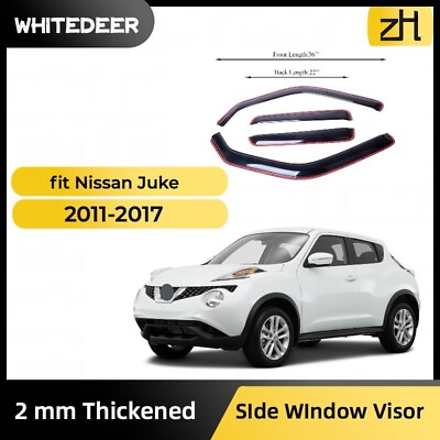 #ad Fits Nissan Juke 2011 2017 Side Window Visor Sun Rain Deflector Guard Thickened $25.55