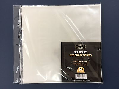 #ad 200 Clear Poly Plastic LP Outer Sleeves 2 Mil 12quot; Vinyl 33rpm Record Album Cover $28.48