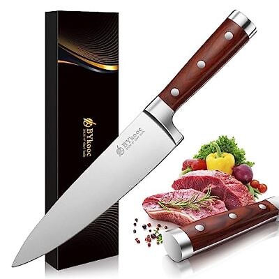 #ad Kitchen Chef Knife 8quot; Ultra Sharp Wooden Handle Carbon German Stainless Steel $13.90