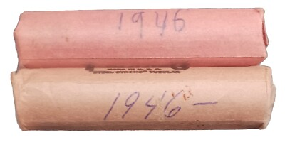 #ad 1946 Lincoln Wheat Cents Roll Unsearched Different Mintmarks $7.95