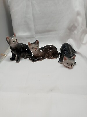 #ad Trio of Ceramic Cats $5.25