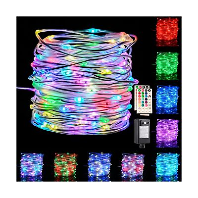 #ad HAHOME 66Ft 200LEDs Color Changing Outdoor String Lights Rope Lights for Chri... $45.59