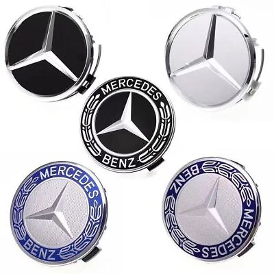 #ad #ad 4PCS 75mm Wheel Center Caps Hub Caps Cover Logo Emblem Hubcaps for Mercedes Benz $10.65