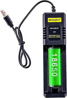 #ad 18650 Battery ChargerSingle Slot Intelligent Battery Charger for 3.7V Li Ion 18 $10.49