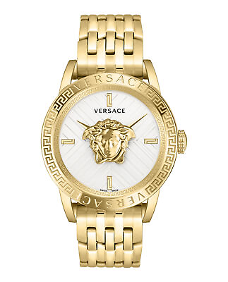 Versace Mens Gold 43mm Bracelet Fashion Watch $759.99