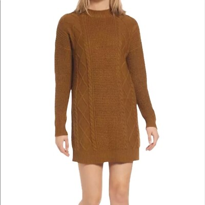 #ad NEW BP Cable Knit Sweater Dress Olive Green Women#x27;s Size Small $22.00