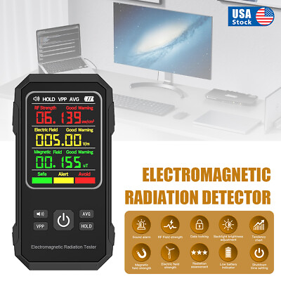 #ad Electromagnetic Field Tester Digital Sensor Reader EMF Meter Radiation Detector $25.69