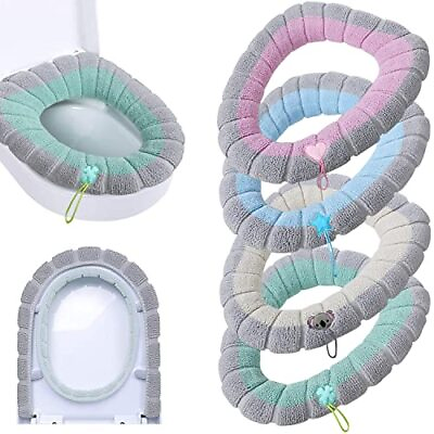 4 Pieces Toilet Cover Toilet Seat Cover Pads with Handle Toilet Lid Cover Cus... #ad $23.88