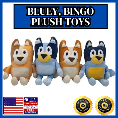#ad Bluey Plush Toy Bluey Bingo Dad Mum Family Plush Toys Gift $17.99