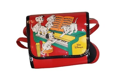 #ad #ad Vintage Walt Disney 101 Dalmatians Vinyl Purse Red Shoulder Handbag $49.95